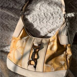 Vintage Yellow Coach Hampton Shoulder Bag